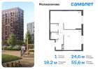 1-к квартира, 55 м², 1/16 эт.