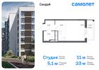 1-к квартира, 22 м², 13/17 эт.