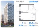 1-к квартира, 38 м², 7/17 эт.