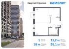 1-к квартира, 38 м², 22/24 эт.