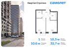 1-к квартира, 32 м², 20/24 эт.