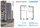 1-к квартира, 32 м², 13/24 эт.