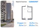 1-к квартира, 25 м², 18/24 эт.