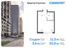 1-к квартира, 25 м², 2/24 эт.