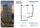 1-к квартира, 40 м², 15/18 эт.