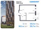 1-к квартира, 36 м², 3/17 эт.