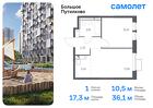 1-к квартира, 36 м², 19/25 эт.