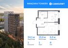 1-к квартира, 34 м², 8/23 эт.
