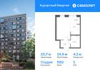 1-к квартира, 25 м², 1/9 эт.