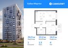 1-к квартира, 36 м², 4/12 эт.