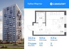 1-к квартира, 22 м², 2/12 эт.
