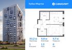 1-к квартира, 30 м², 6/12 эт.
