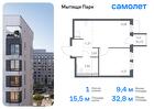 1-к квартира, 32 м², 13/13 эт.