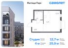 1-к квартира, 25 м², 16/17 эт.