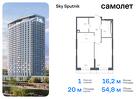 1-к квартира, 54 м², 25/30 эт.