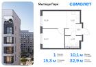 1-к квартира, 32 м², 15/17 эт.
