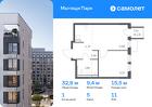 1-к квартира, 32 м², 11/13 эт.