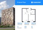 1-к квартира, 34 м², 2/12 эт.