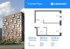 1-к квартира, 34 м², 10/12 эт.