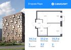 1-к квартира, 34 м², 2/12 эт.