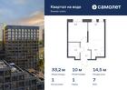 1-к квартира, 33 м², 7/7 эт.