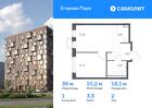 1-к квартира, 36 м², 2/4 эт.