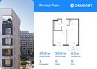 1-к квартира, 35 м², 8/9 эт.