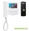 Qm-433c_set2 (белый)+выз. панель (черный) монитор видеодомофона цветно