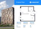 1-к квартира, 36 м², 4/12 эт.