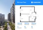 1-к квартира, 34 м², 9/17 эт.