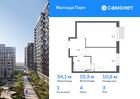 1-к квартира, 34 м², 3/17 эт.