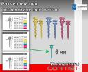 Размерный ряд титановых ортодонтических винтов