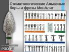 Стоматологические Алмазные боры и фрезы МонАлит Алмазные боры использ