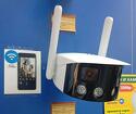 Панорамная наружная WiFi камера с двумя объективами, угол обзора 180°